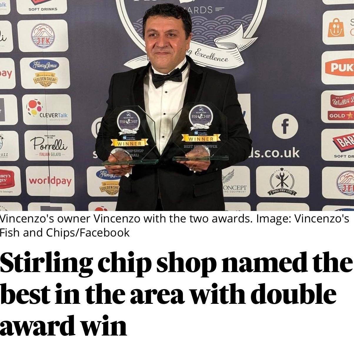 Stirling chippy named best in region at Scottish Fish & Chip Awards